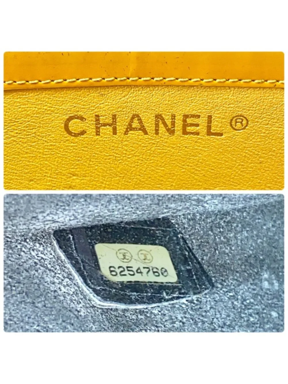 Chanel Tote Vintage Enamel Yellow